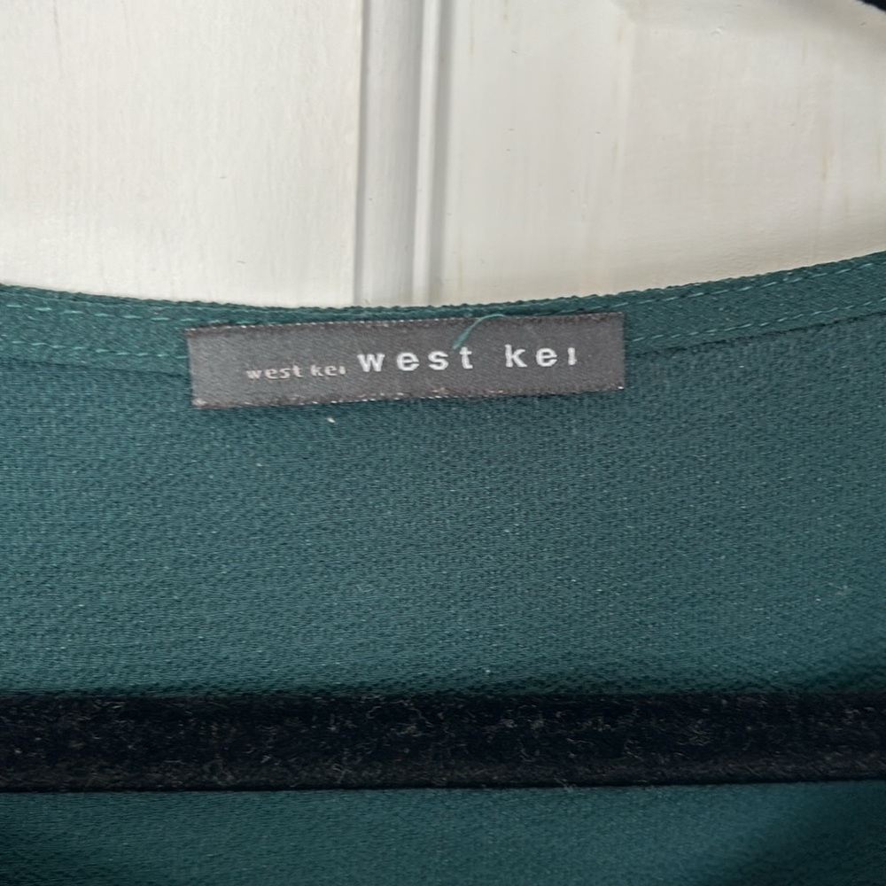 WEST KEI- Julianna Cuffed Sleeve Tie Front Blouse - Picture 3 of 7
